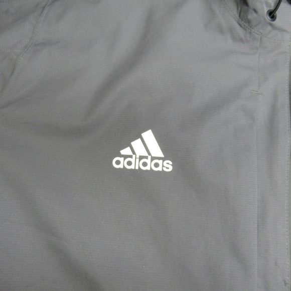 Adidas LMU Lions Rain Jacket Mens XL Gray Hooded Full Zip Wind Light Pack Vented - Picture 3 of 15